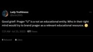 A netizen reacts by saying "good grief" to Florida's latest curriculum change. (Image via Twitter/Lady Truthiness)